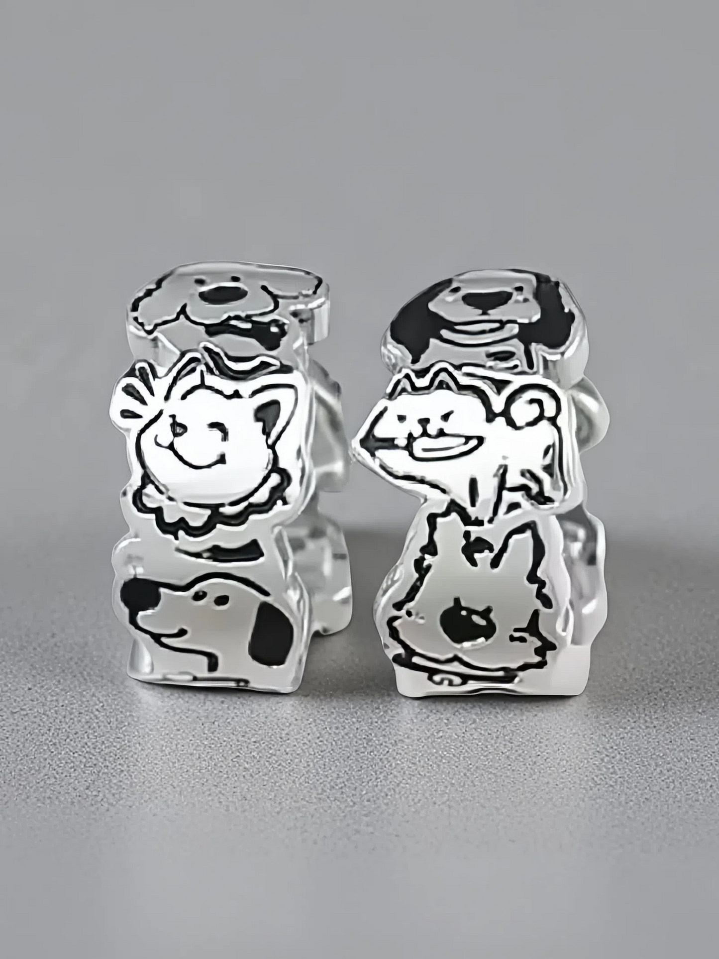 Sterling Silver Cat Ring & Bracelet Set – Cute Animal Jewelry Gift