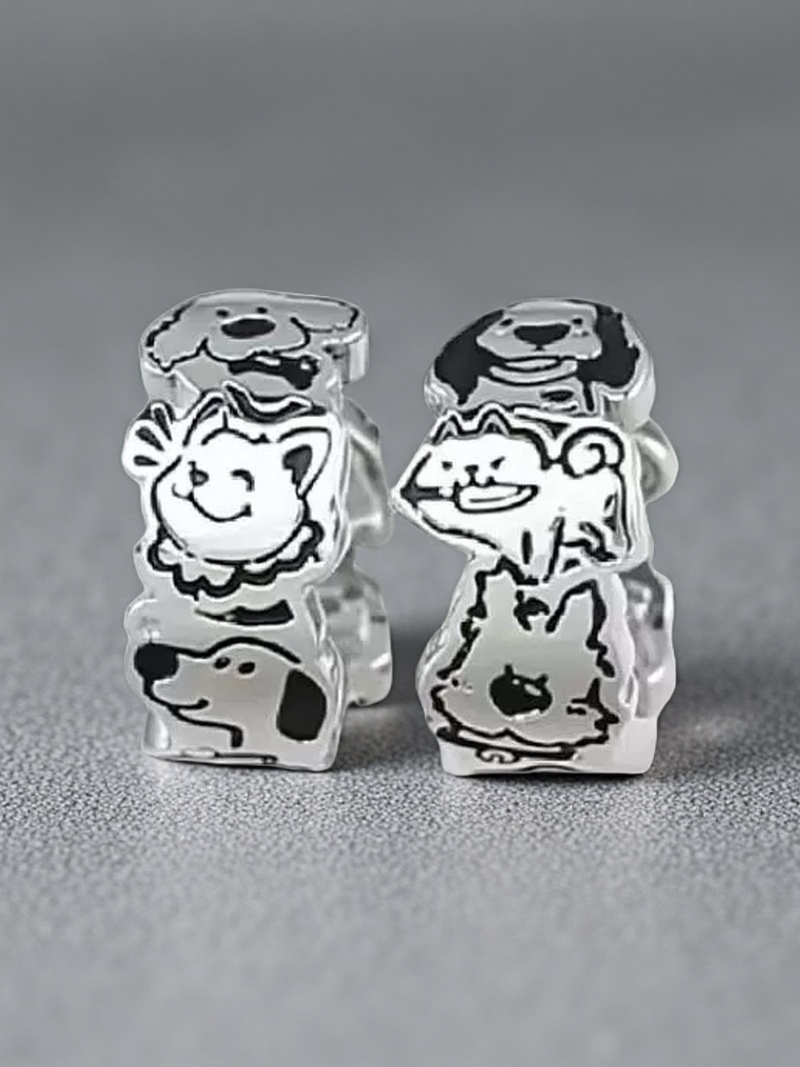 Sterling Silver Cat Ring & Bracelet Set – Cute Animal Jewelry Gift